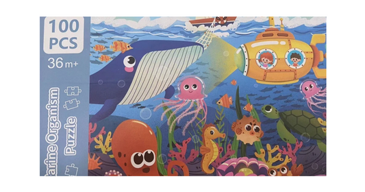 Marine Organism 100-Piece Ocean Adventure Jigsaw Puzzle
