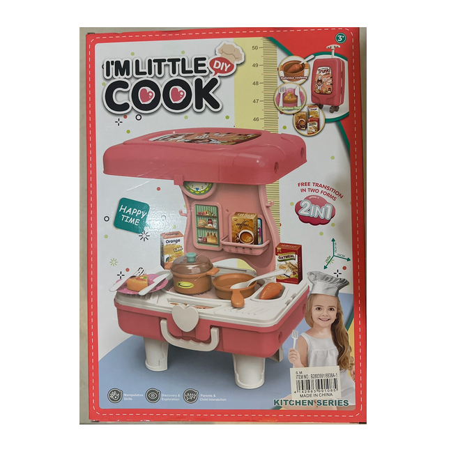 I'm Little Cook 2-in-1 Portable Kitchen Playset - Travel Suitcase Design