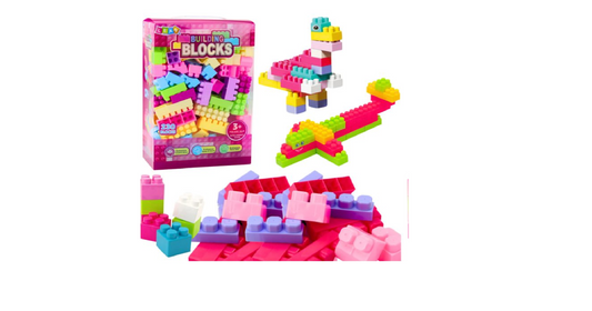 Building Blocks Set - 230-Piece Pink Collection