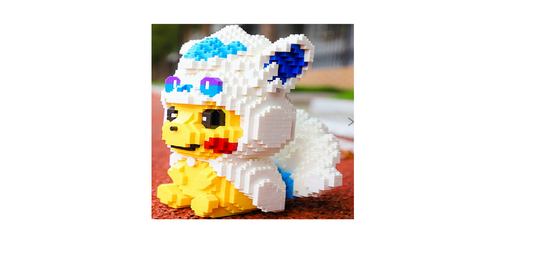 Pikachu Winter Costume Micro Building Blocks Set - Pokemon Character Model