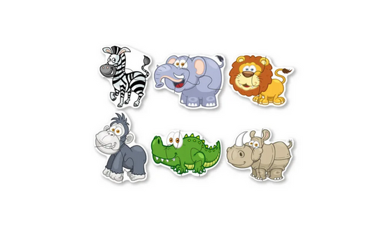 Jungle Baby Puzzles - 6-in-1 Animal Puzzle Collection