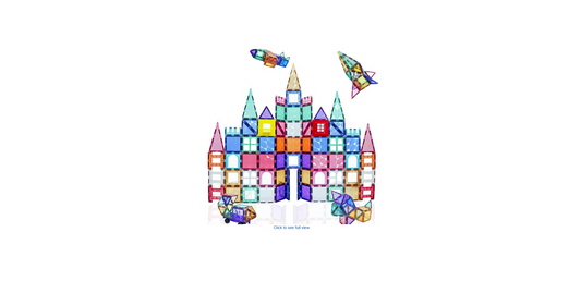 Magnetic Building Blocks Set - 100+ Piece 3D Tiles Construction STEM Toy