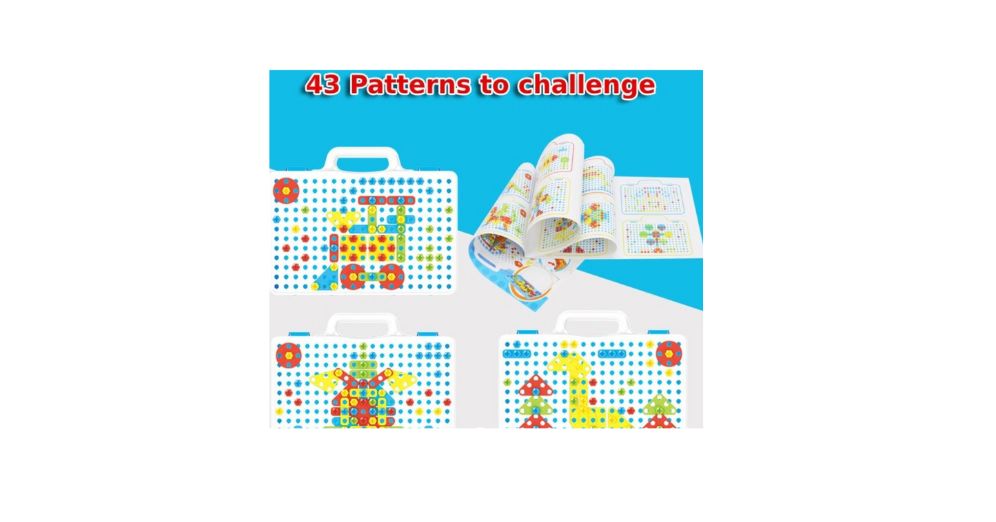 Construction Mosaic Building Kit - STEM Engineering Toy Set