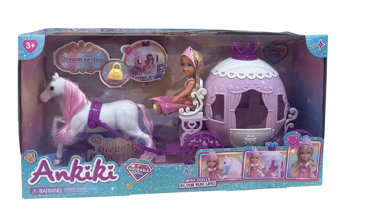 Ankiki Little Dream Princess Carriage Set 👑🎠 (Ages 3+ Years)