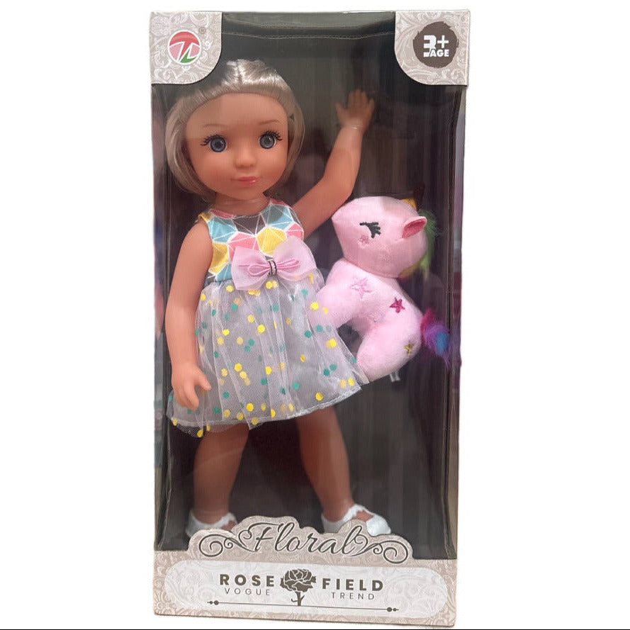 Floral Vogue Trend Doll & Plush Unicorn πΈπ¦ (Ages 3+ Years)