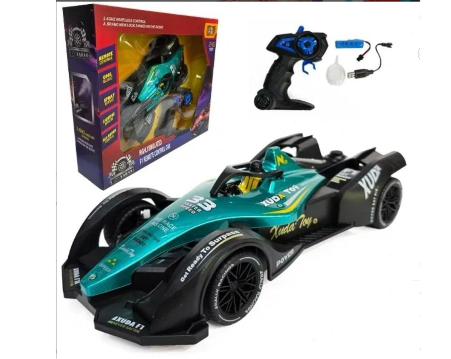 F1 Remote Control Spray Racing Car