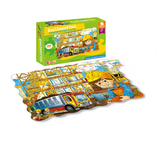 Engineering Construction Puzzle - 45-Piece Multi-Level Building Site