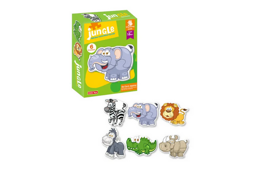 Jungle Baby Puzzles - 6-in-1 Animal Puzzle Collection