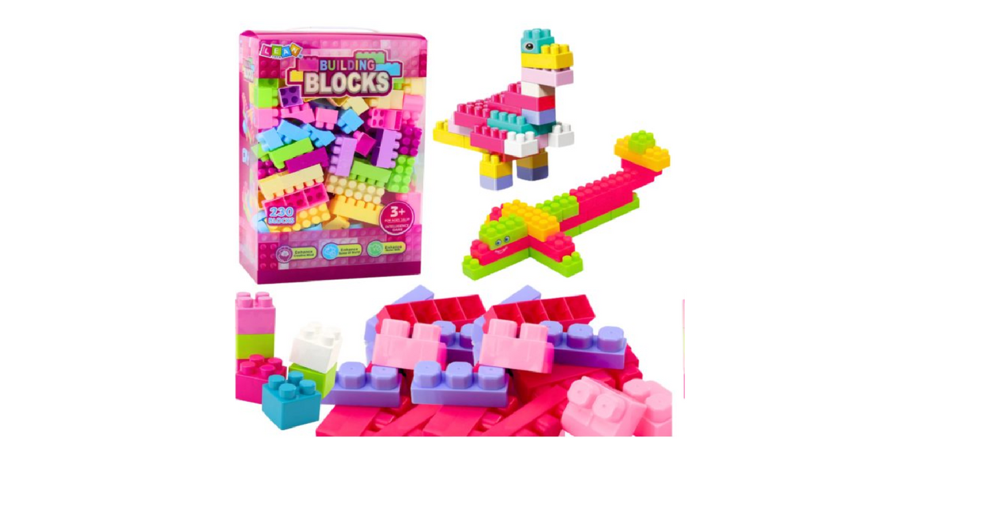 Building Blocks Set - 230-Piece Pink Collection