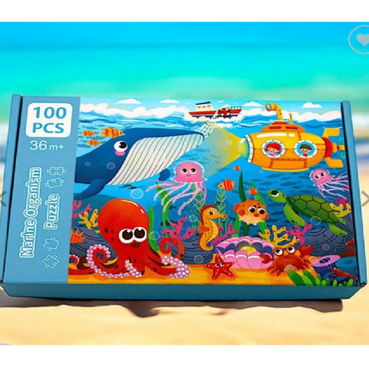 Marine Organism 100-Piece Ocean Adventure Jigsaw Puzzle