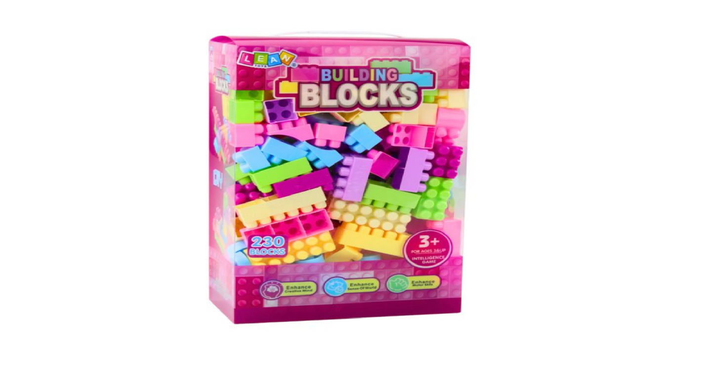 Building Blocks Set - 230-Piece Pink Collection