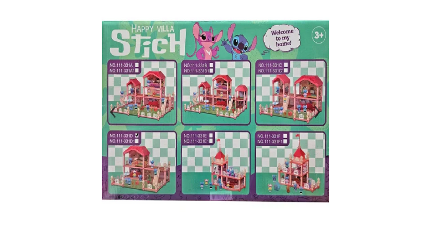 Disney Stitch Happy Villa DIY Home Playset - Build & Decorate
