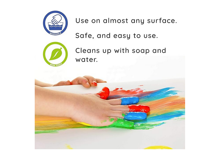 U.S. Art Supply 32-Color Washable Tempera Paint Set for Kids