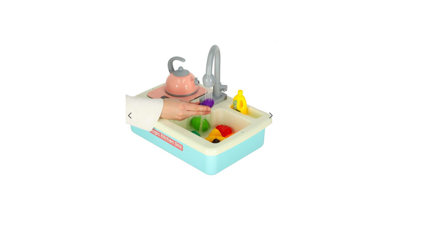 Magic Kitchen Sink Playset - Complete Pretend Play Cooking Set with Running Water