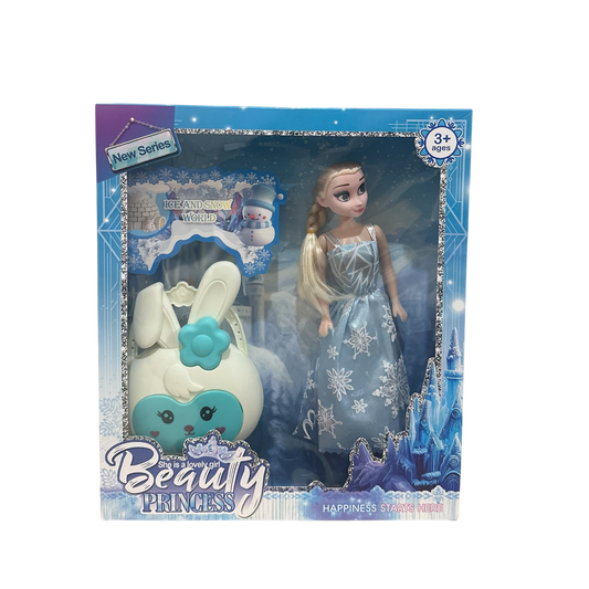 Beauty Princess Ice & Snow World Doll Playset with Bunny