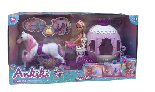 Ankiki Little Dream Princess Carriage Set 👑🎠 (Ages 3+ Years)
