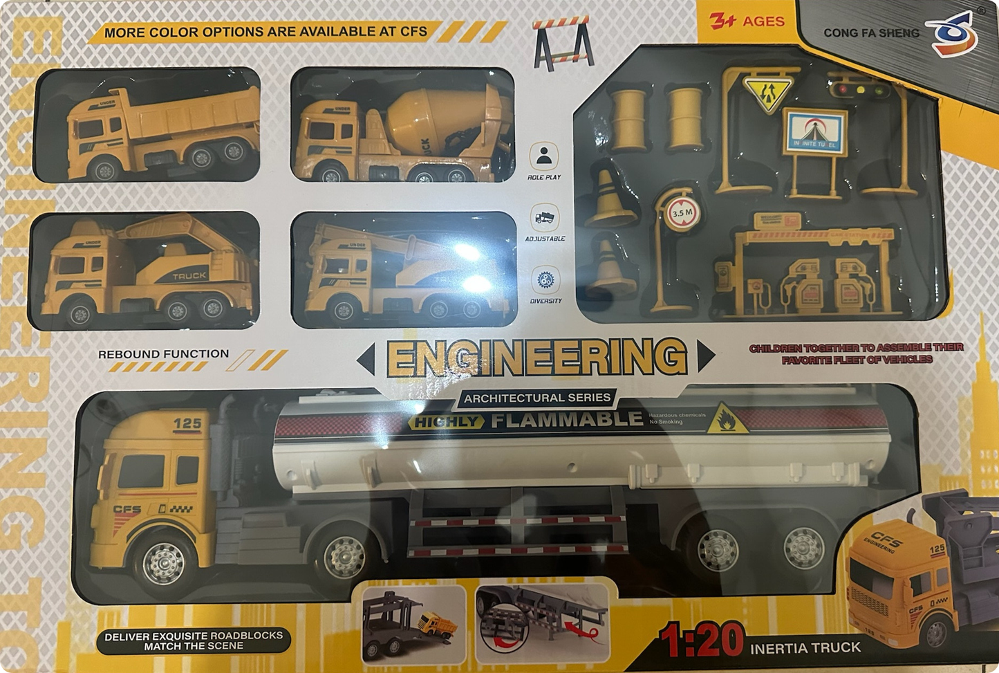 Engineering Construction Truck Play Set