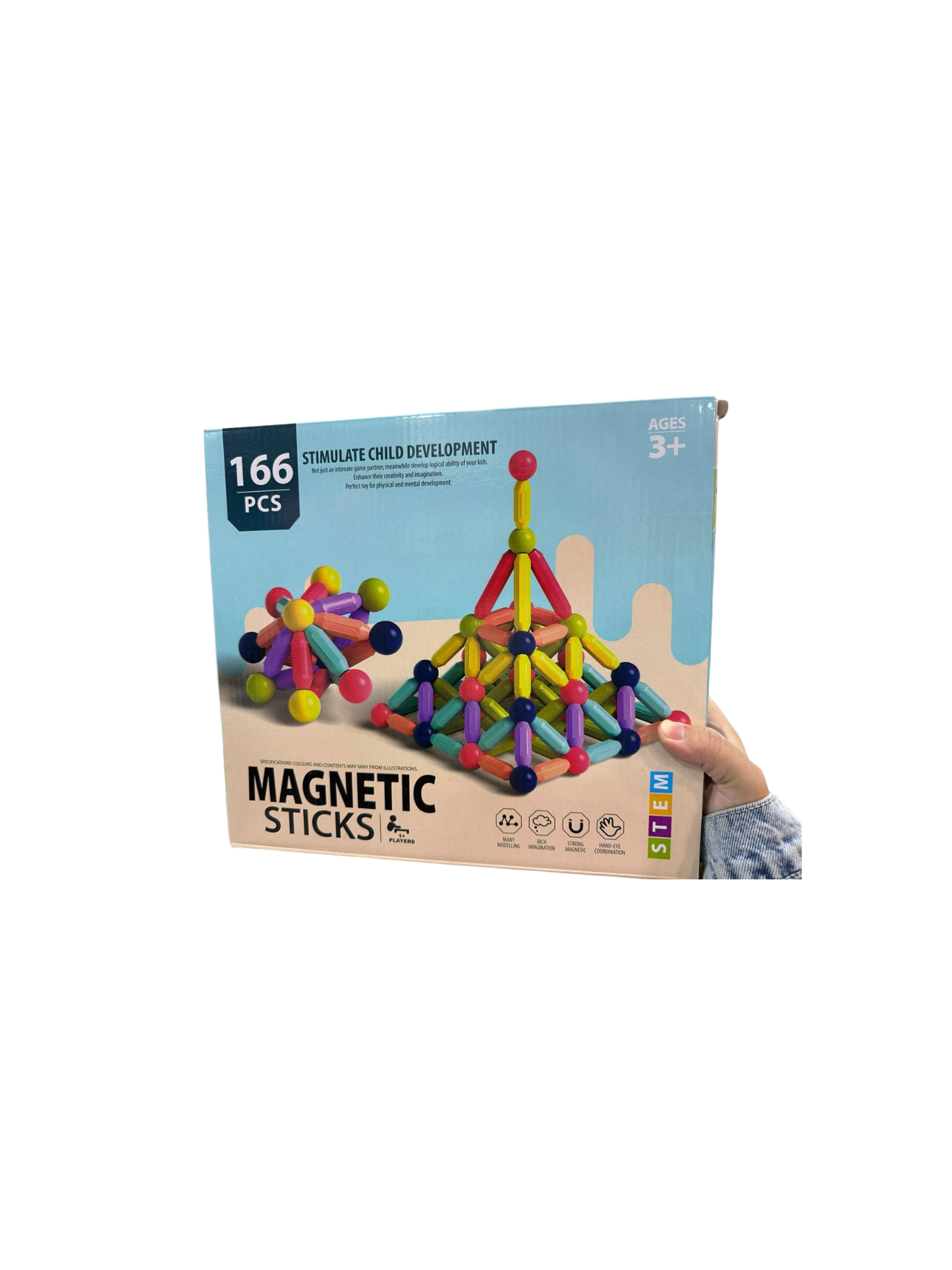 Magnetic Sticks – 166 PCS STEM Building Set!