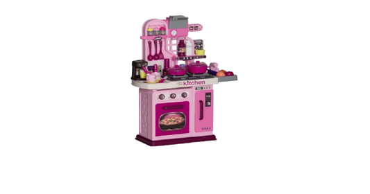 Pink Dream Kitchen Playset - Complete Cooking Station with Lights & Sounds