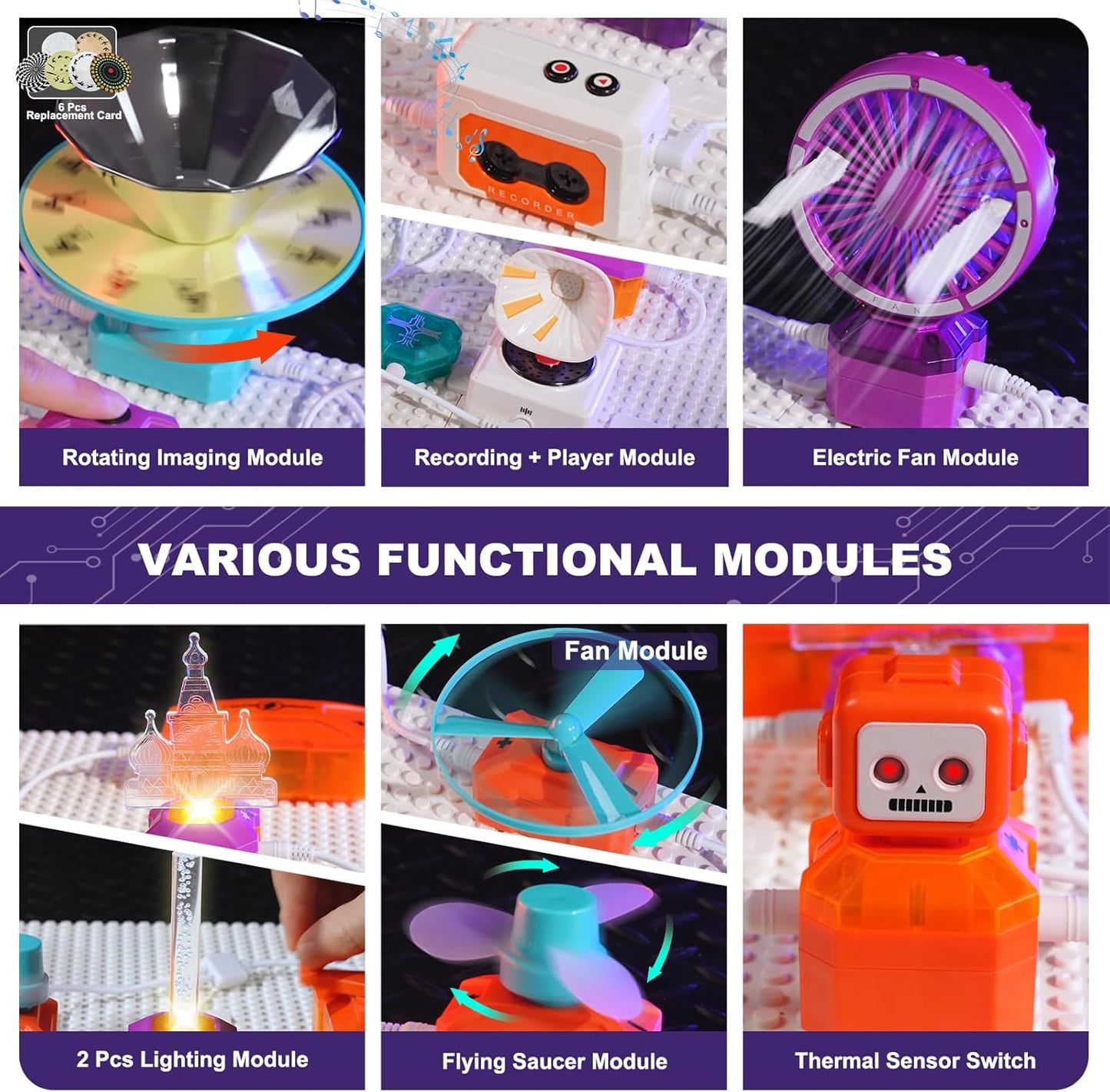 Science Circuit for Kids, 62PCS Electronics Exploration Kit