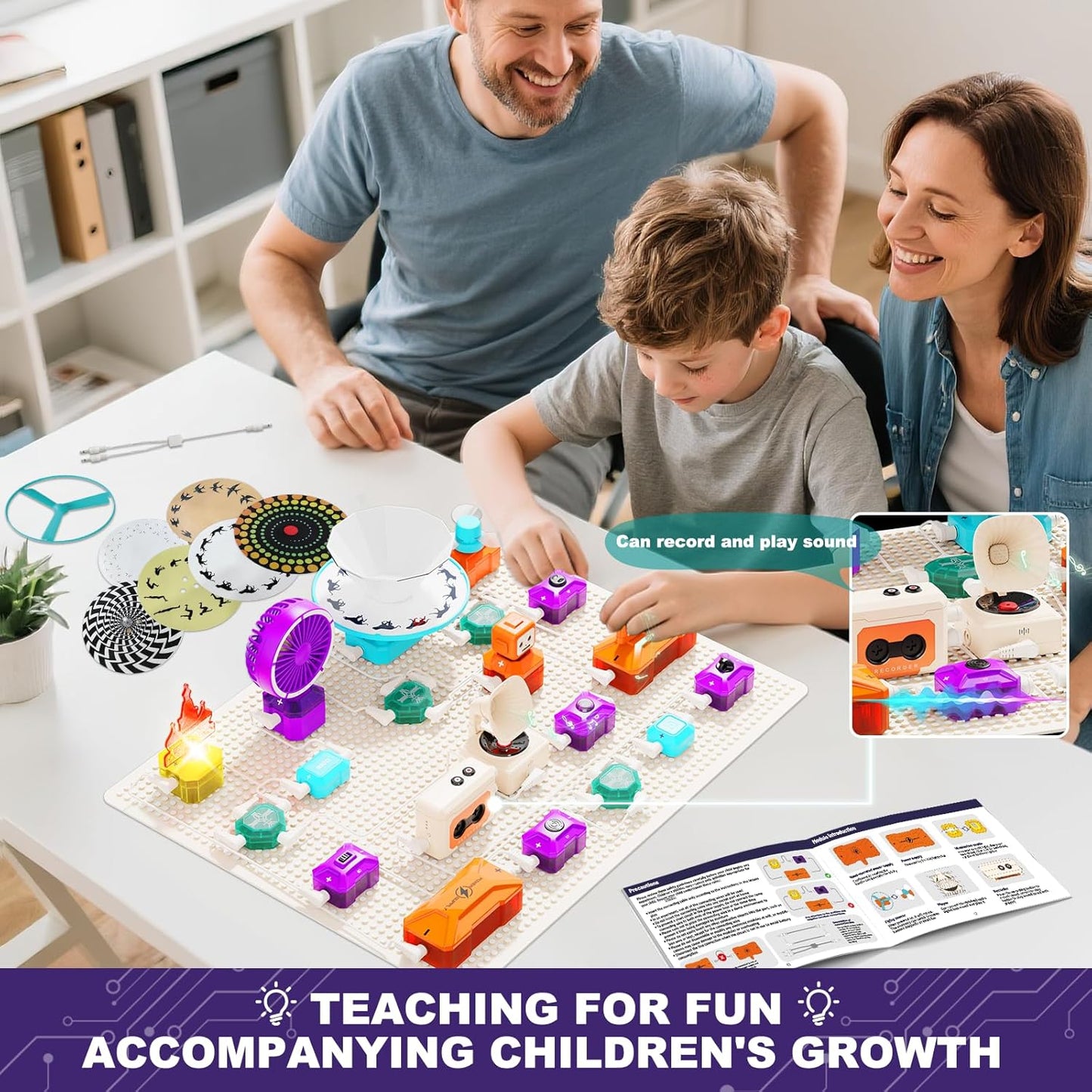 Science Circuit for Kids, 62PCS Electronics Exploration Kit